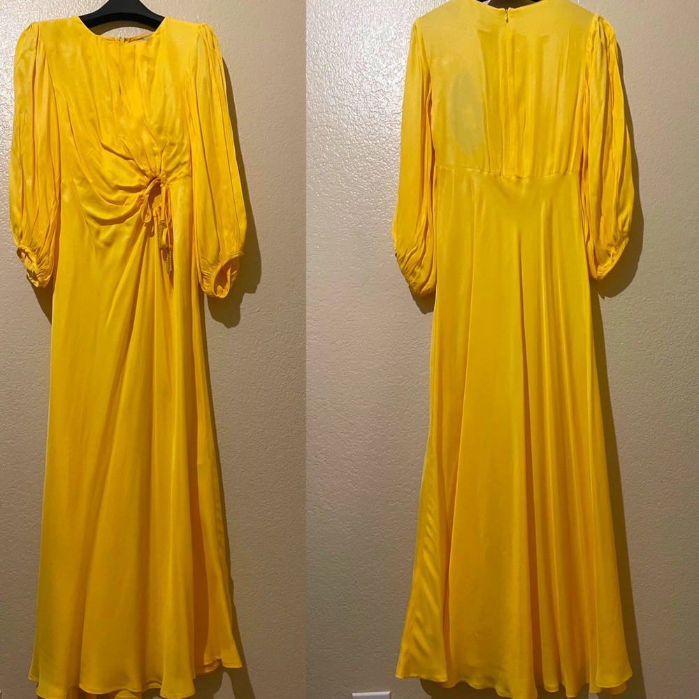 Yellow Long Sleeve Maxi dress